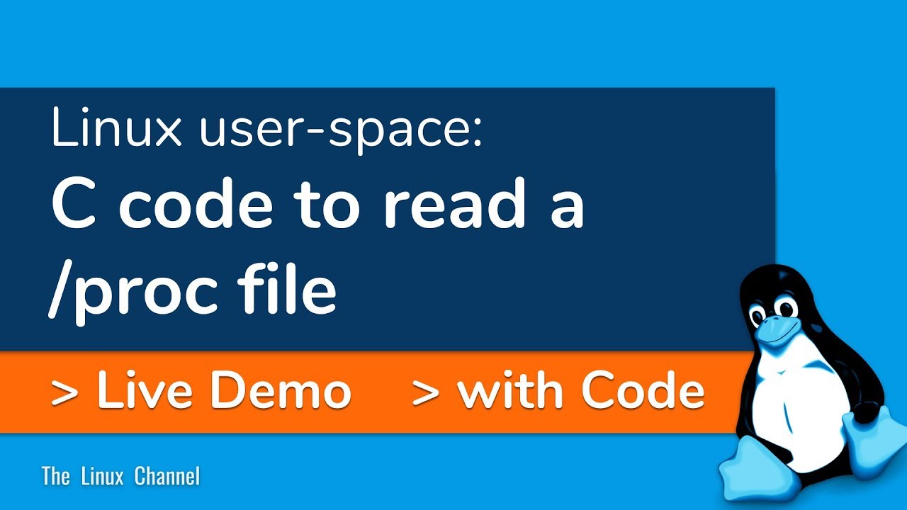 C code to read a /proc file in Linux user-space - Live Demo and Example