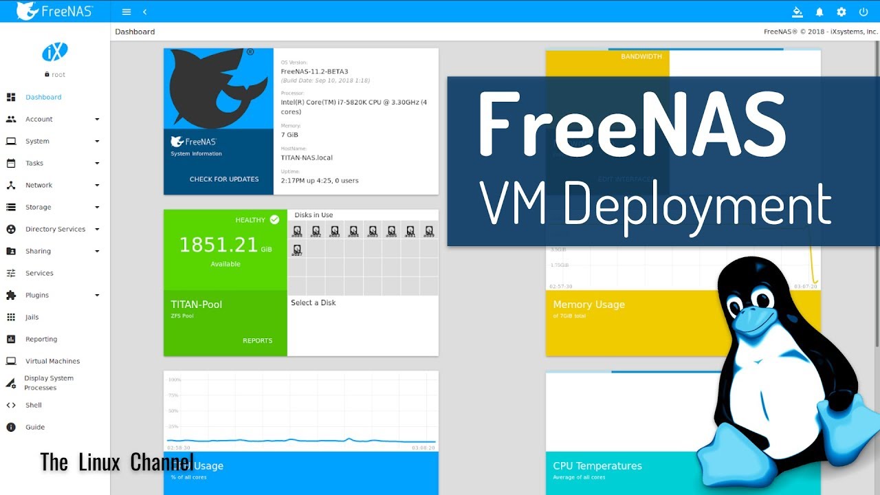 FreeNAS Virtual Machine (VM) - WARNING NOT SAFE - Software Defined Storage (SDS)