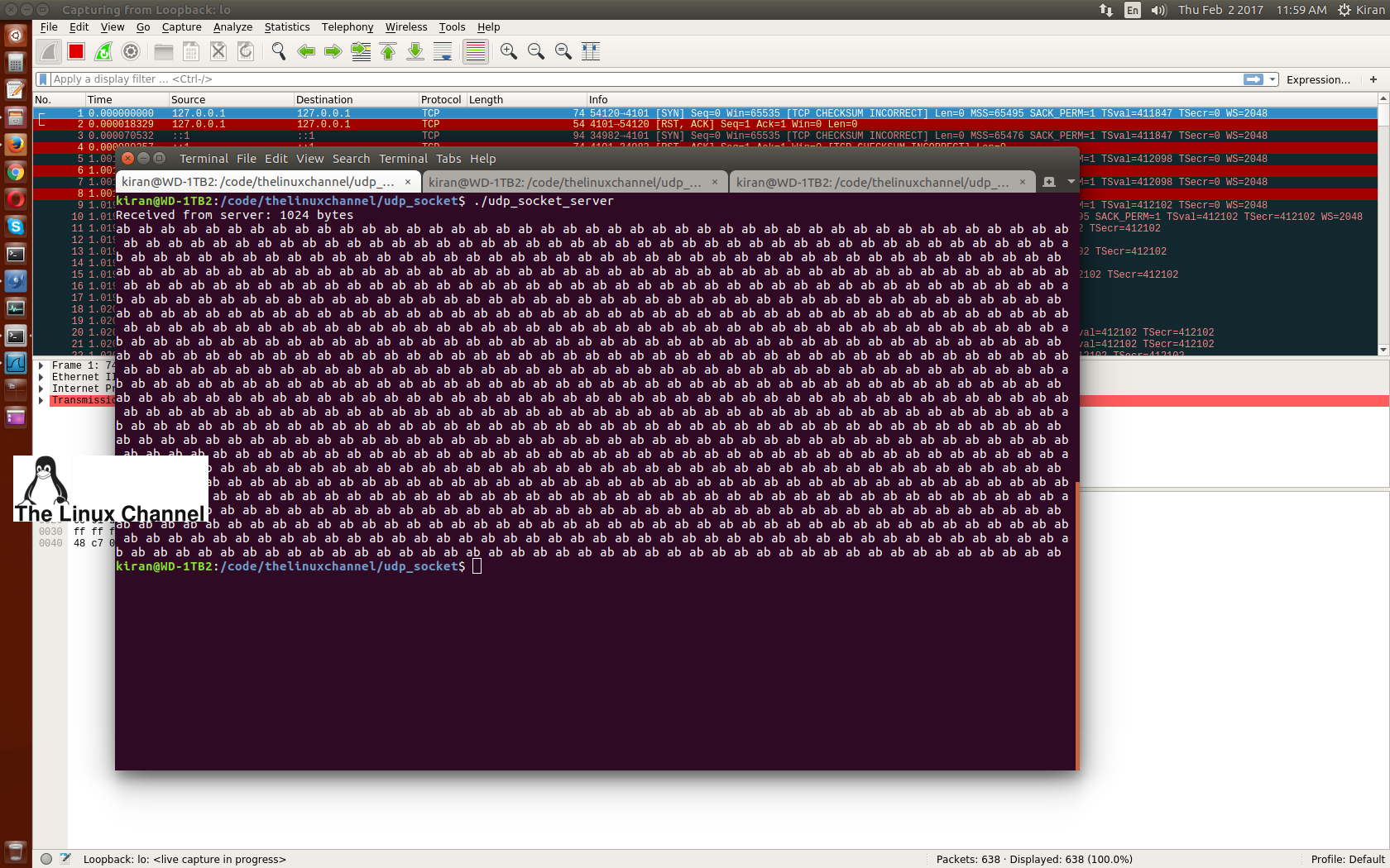 UDP sample socket code for Systems and Network software developers ...