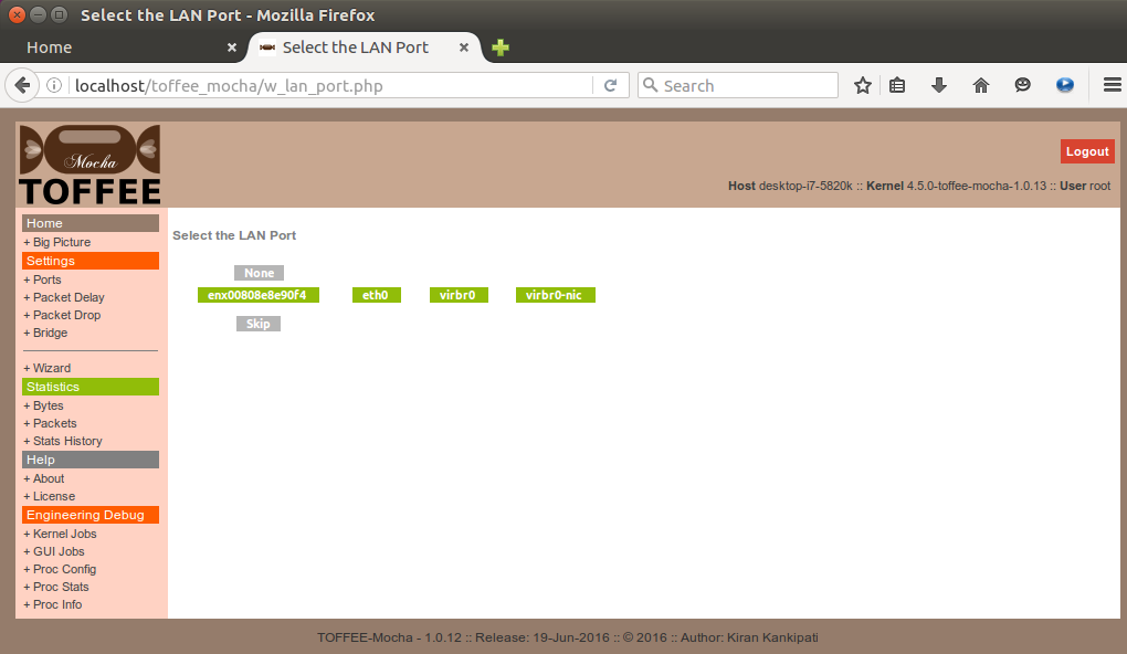 TOFFEE_Mocha wizard LAN port