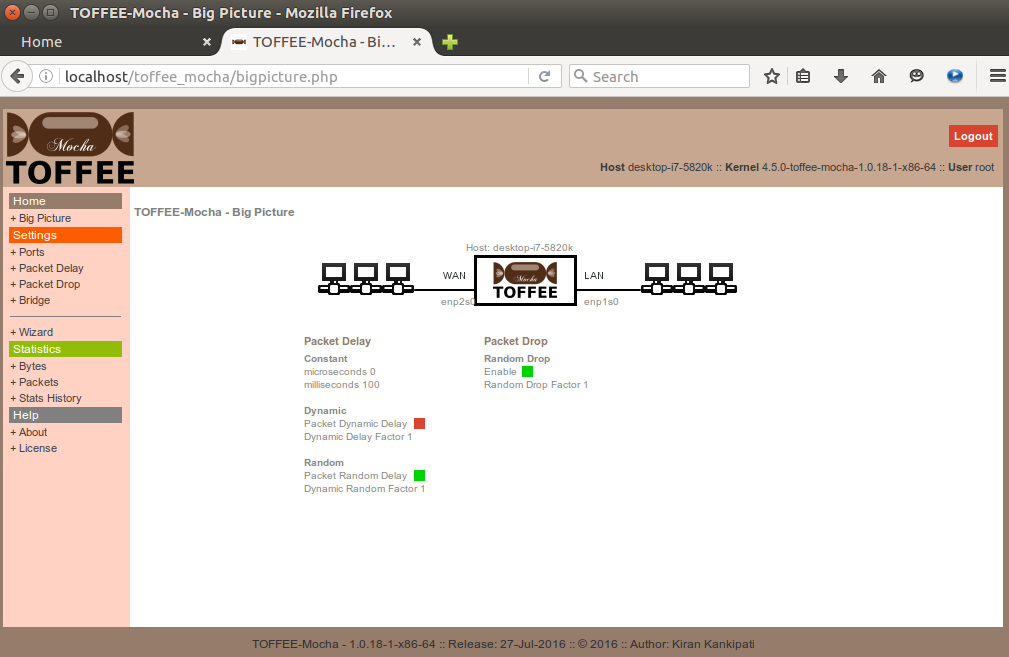 TOFFEE-Mocha-1.0.18-1-x86_64 WAN Emulator big picture