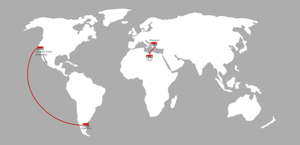 TOFFEE-DataCenter optimized ISP network tunnels between countries