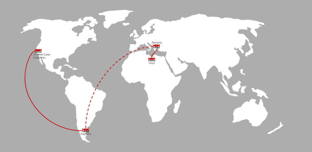 TOFFEE-DataCenter optimized ISP network tunnels between countries