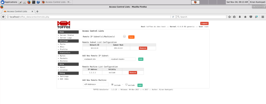 TOFFEE-DATACENTER WAN Optimization - ACLs