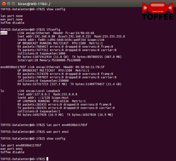 7 TOFFEE-DataCenter WAN Optimization cli show config