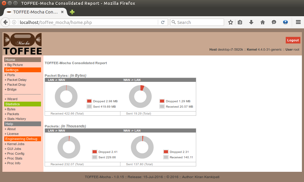 TOFFEE-Mocha WAN Emulation software development 19-July-2016 - old Home Page