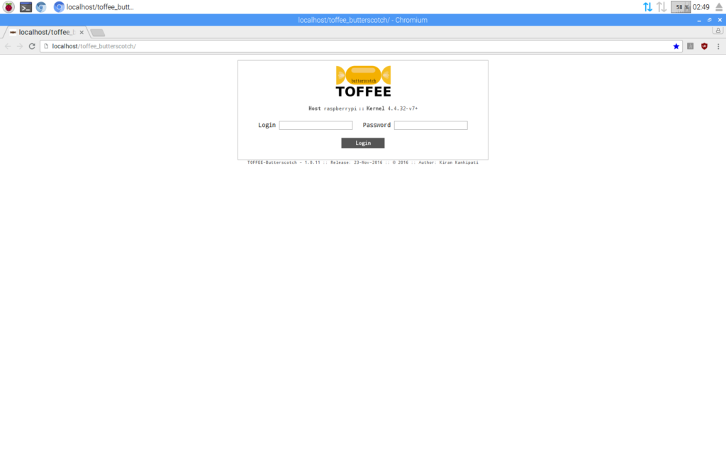 TOFFEE_Butterscotch Login