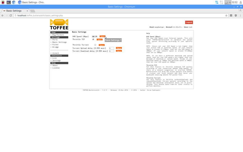 TOFFEE_Butterscotch Basic Settings