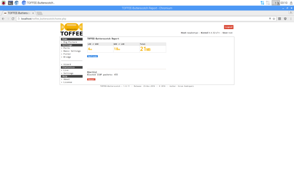 TOFFEE_Butterscotch Home Page Report