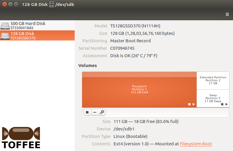 Transcend 128GB SSD Drive