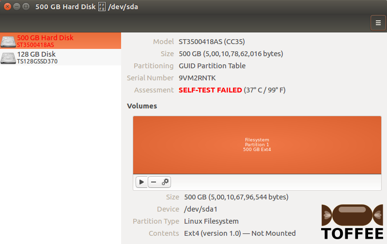 Seagate Barracuda 500GB harddrive SELF-TEST FAILED