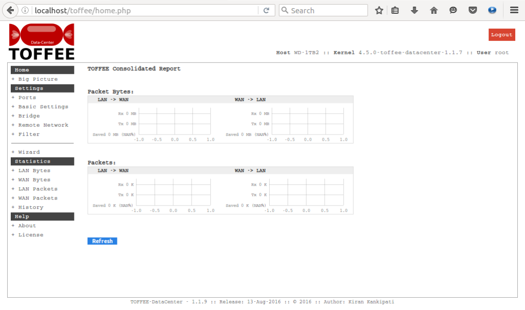 2 TOFFEE-DataCenter WAN Optimization Home page